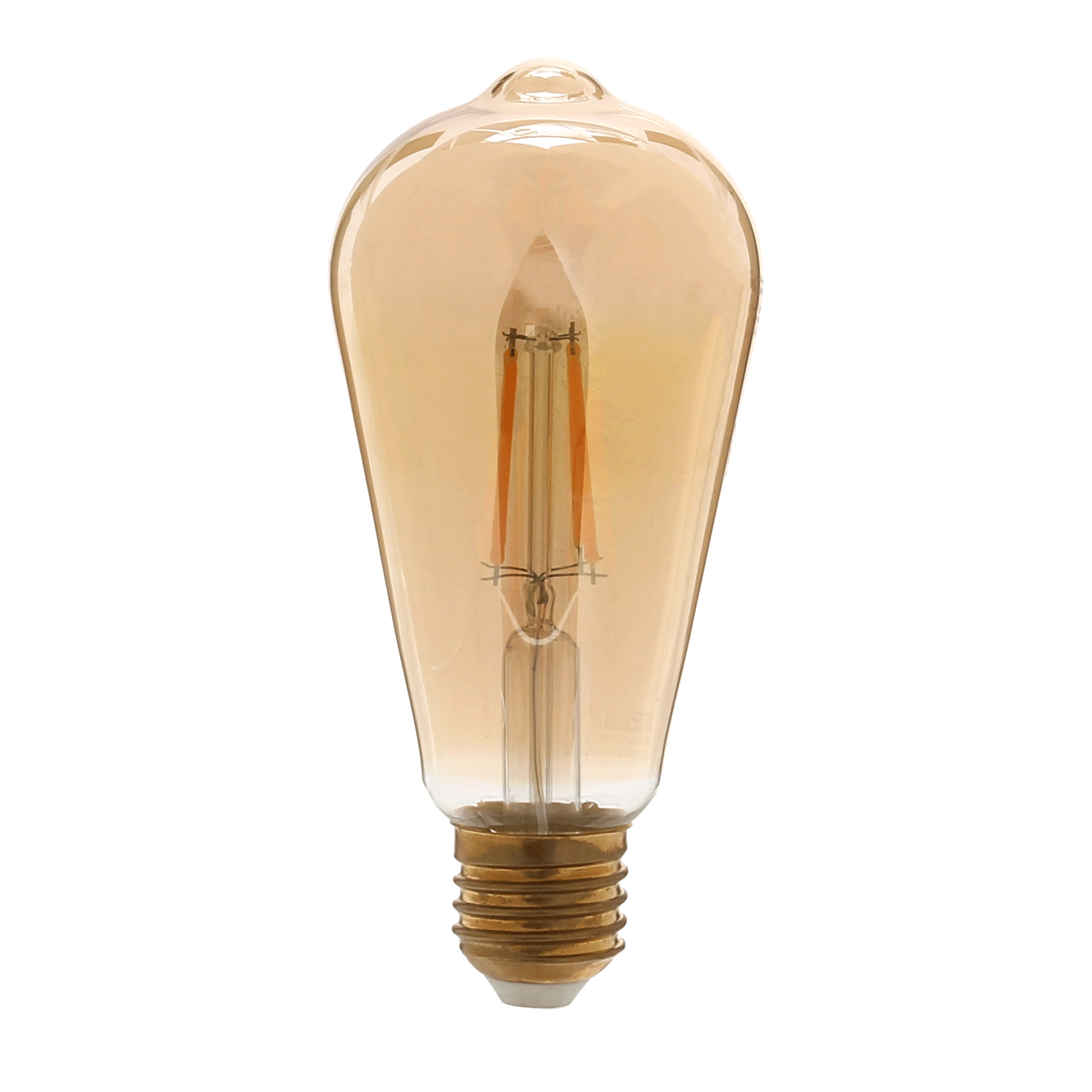 LÂMPADA LED FILAMENTO ST64 E27 4W 127/220V LUZ AMARELA TASCHIBRA
