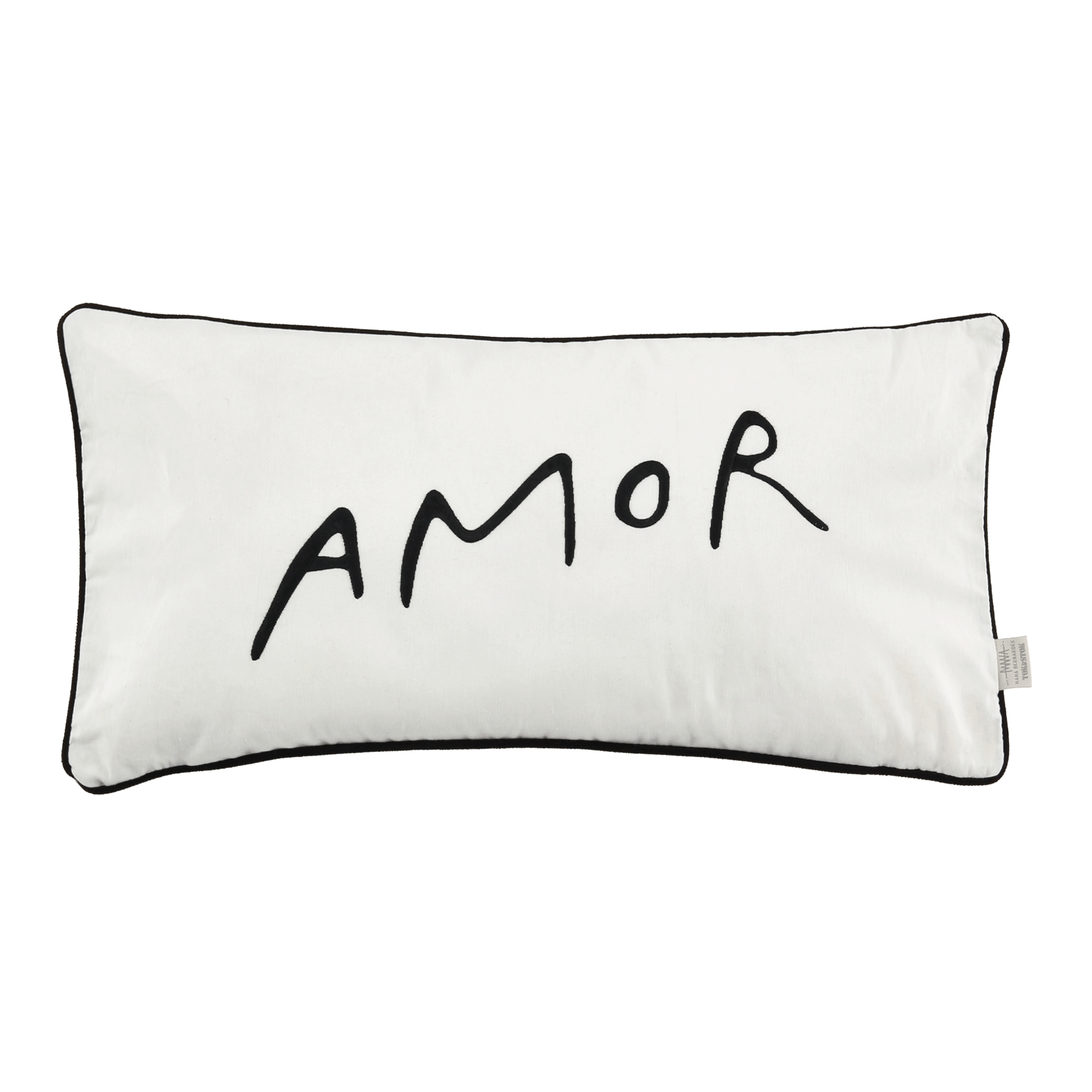 ALMOFADA AMOR LIVRE 60 CM X 30 CM MANUSCRITO
