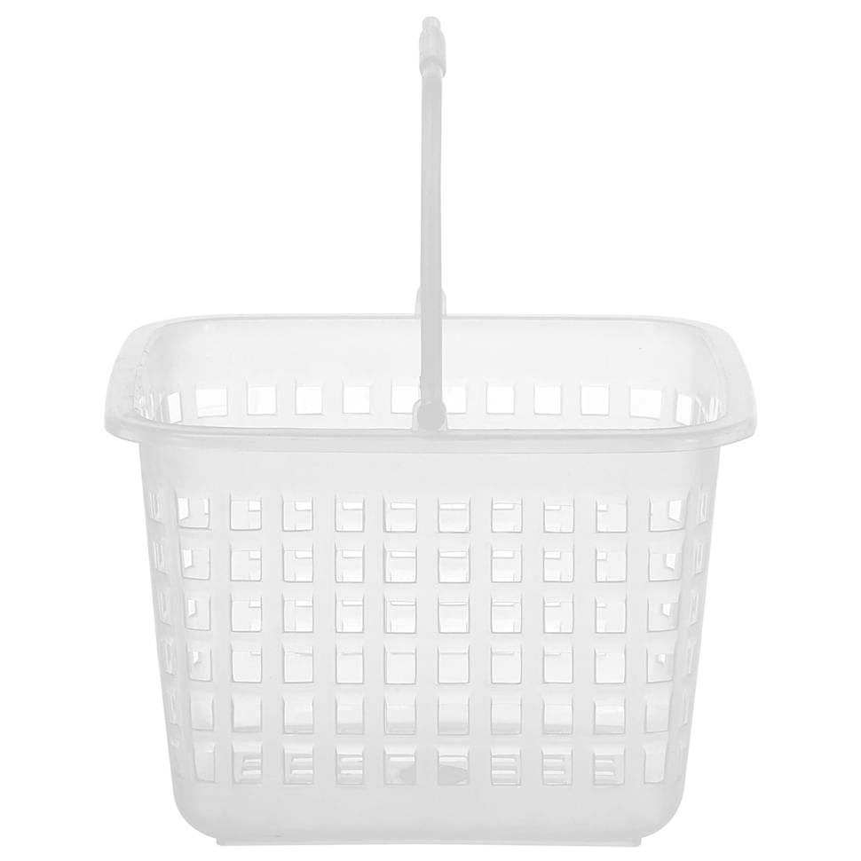 BRANCO TRANSLUCIDO - CESTO COM ALÇA 20 CM X 20 CM X 13 CM TABLETS
