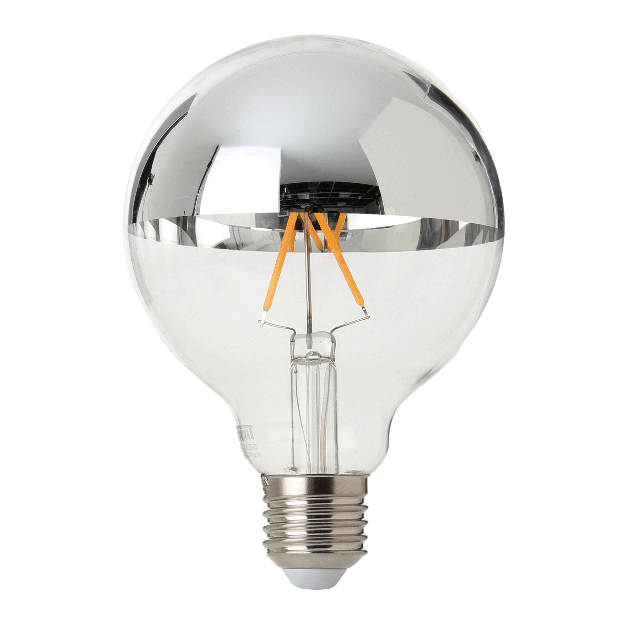 LÂMPADA LED GLOBO FILAMENTO DEFLETORA E27 G95 3W 127 220V LUZ AMARELA TASCHIBRA