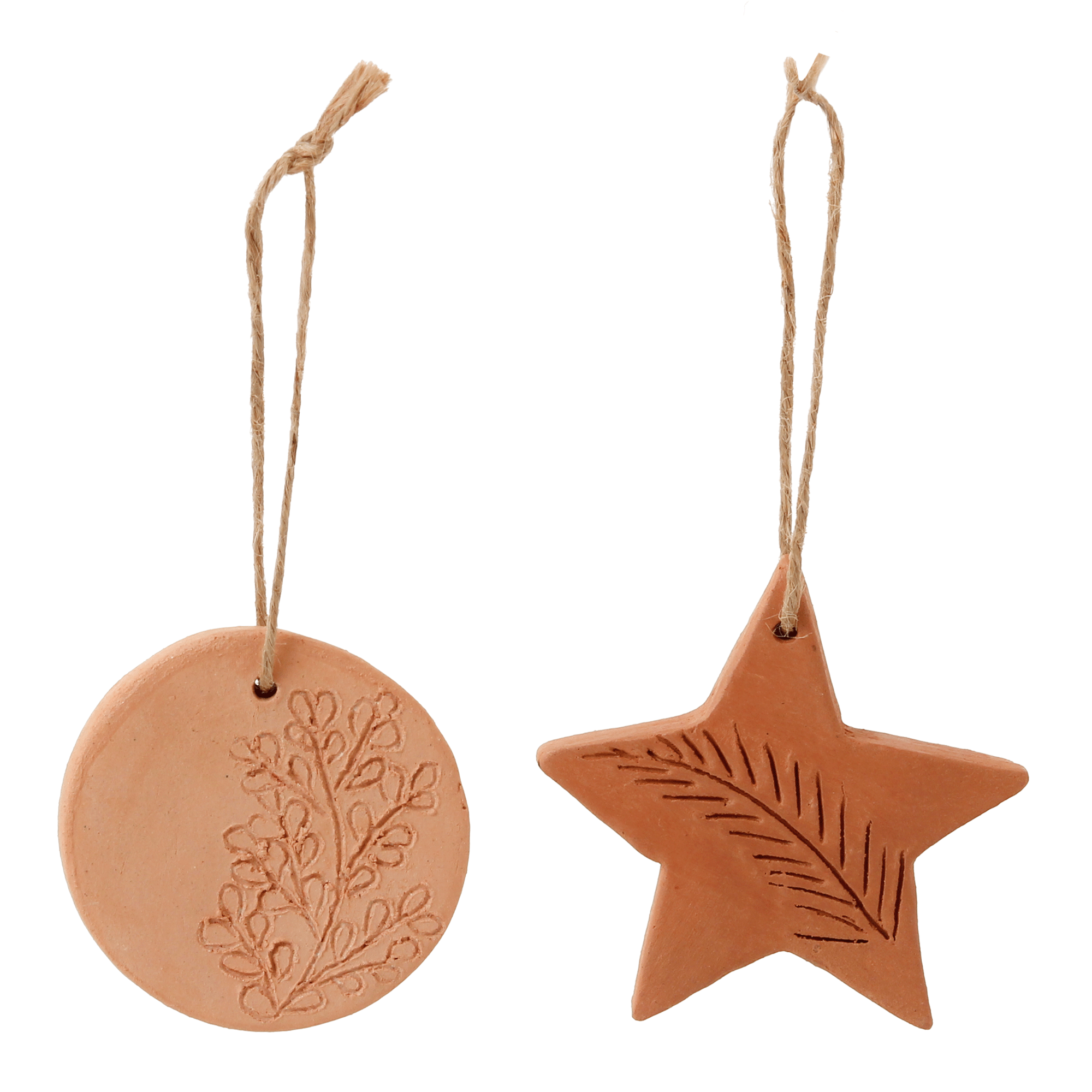 KIT COM 2 PINGENTES ESTRELA E BOLA VILAREJO NOEL