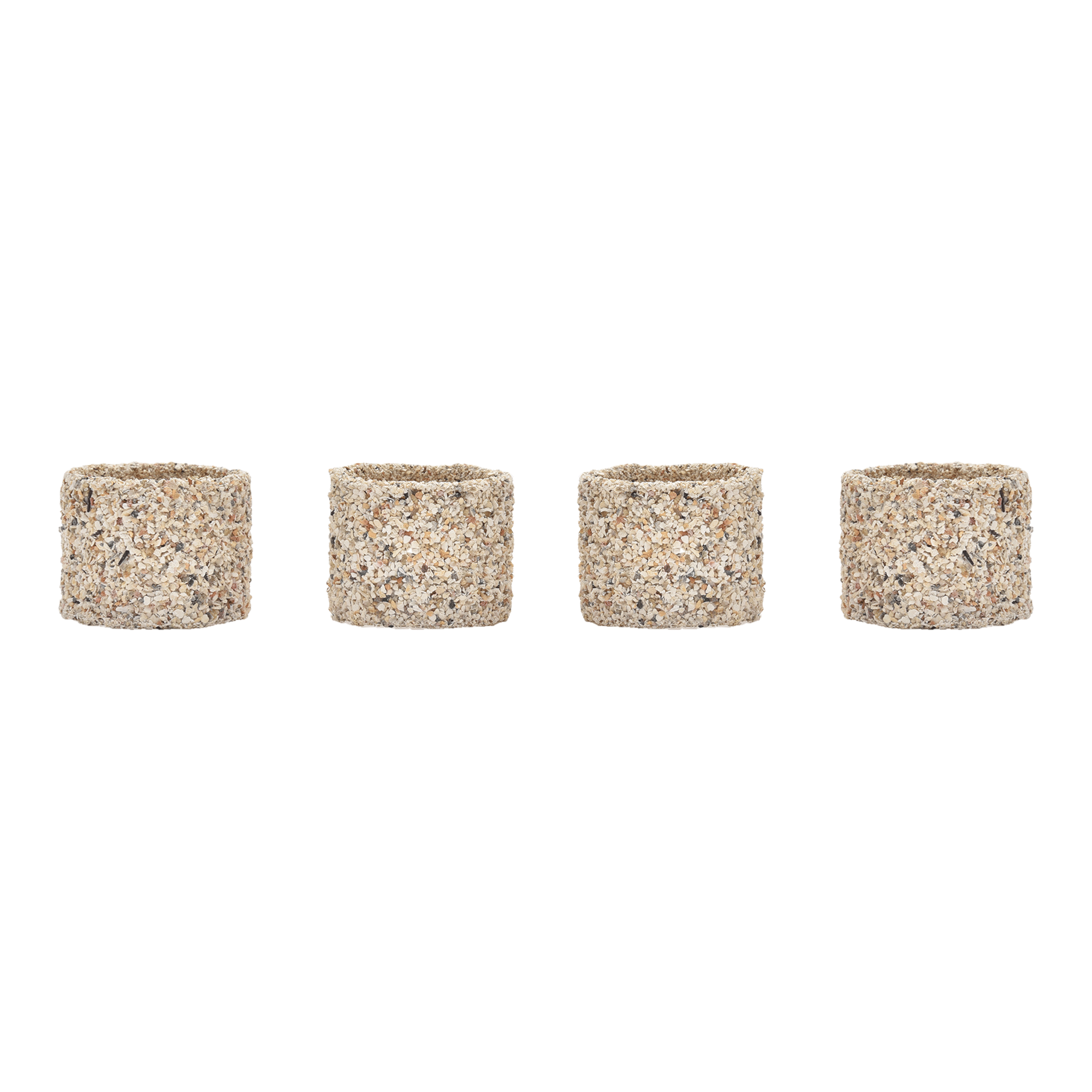 ARGOLA PARA GUARDANAPO CONJUNTO COM 4 PEÇAS CASCALHO