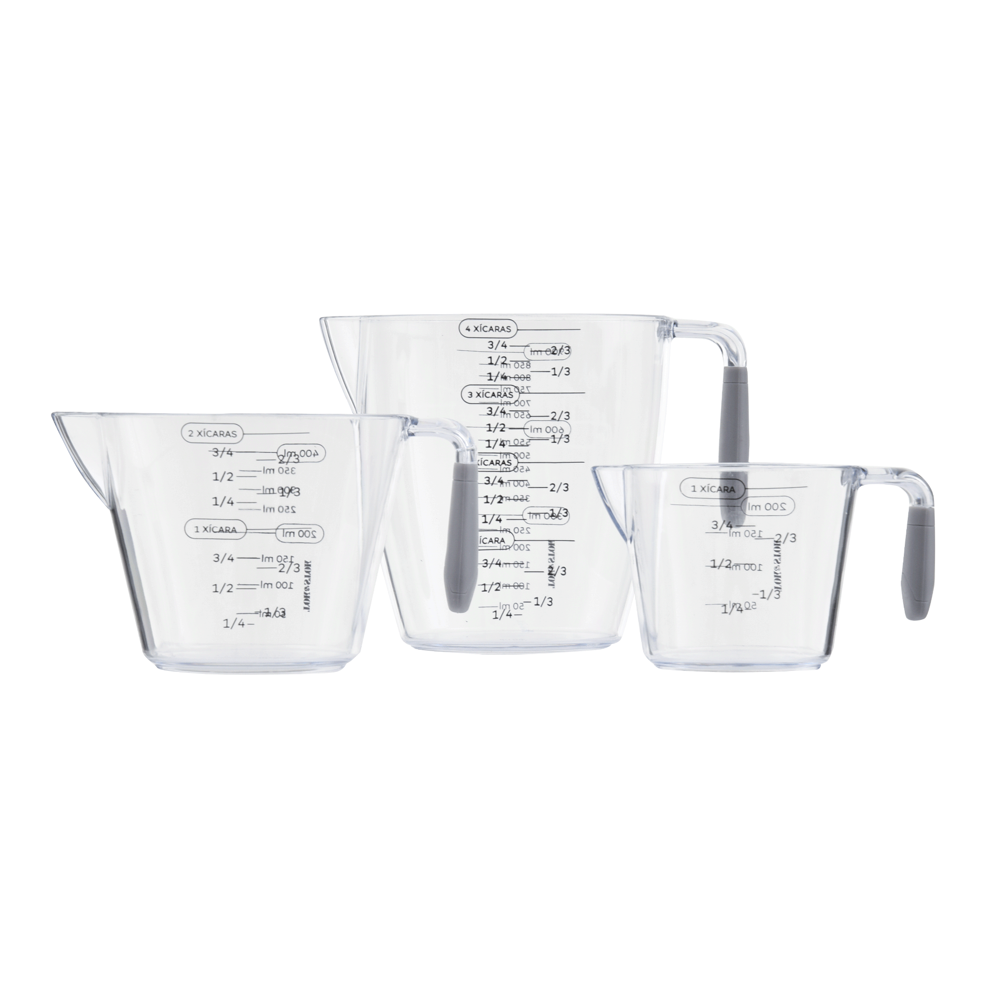 KIT COM 3 JARRAS MEDIDORAS PRATIC