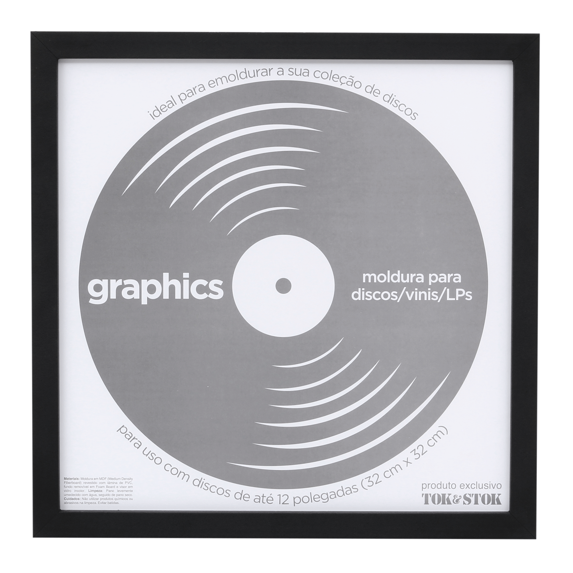 MOLDURA PARA DISCOS VINIL/LPS 12 POLEGADAS 32 CM X 32 CM GRAPHICS
