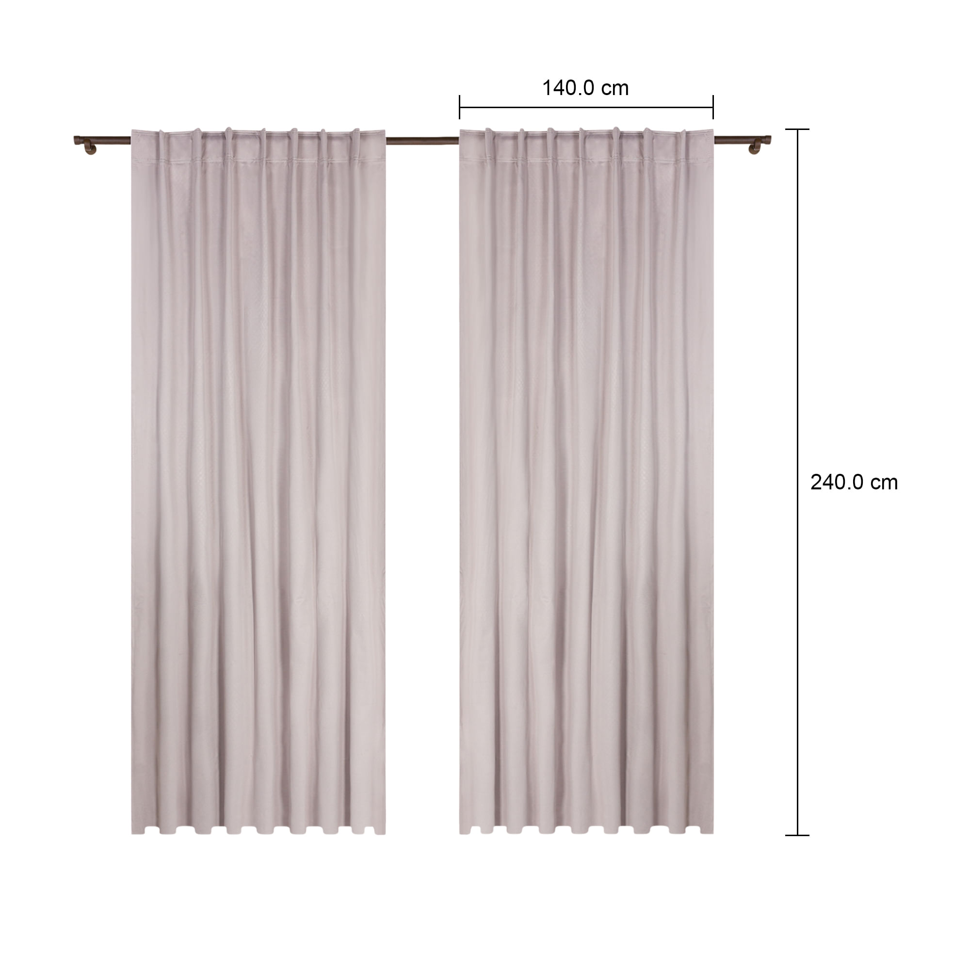 CORTINA BLACKOUT 100% 2 PEÇAS 1,40 M X 2,40 M INDALS