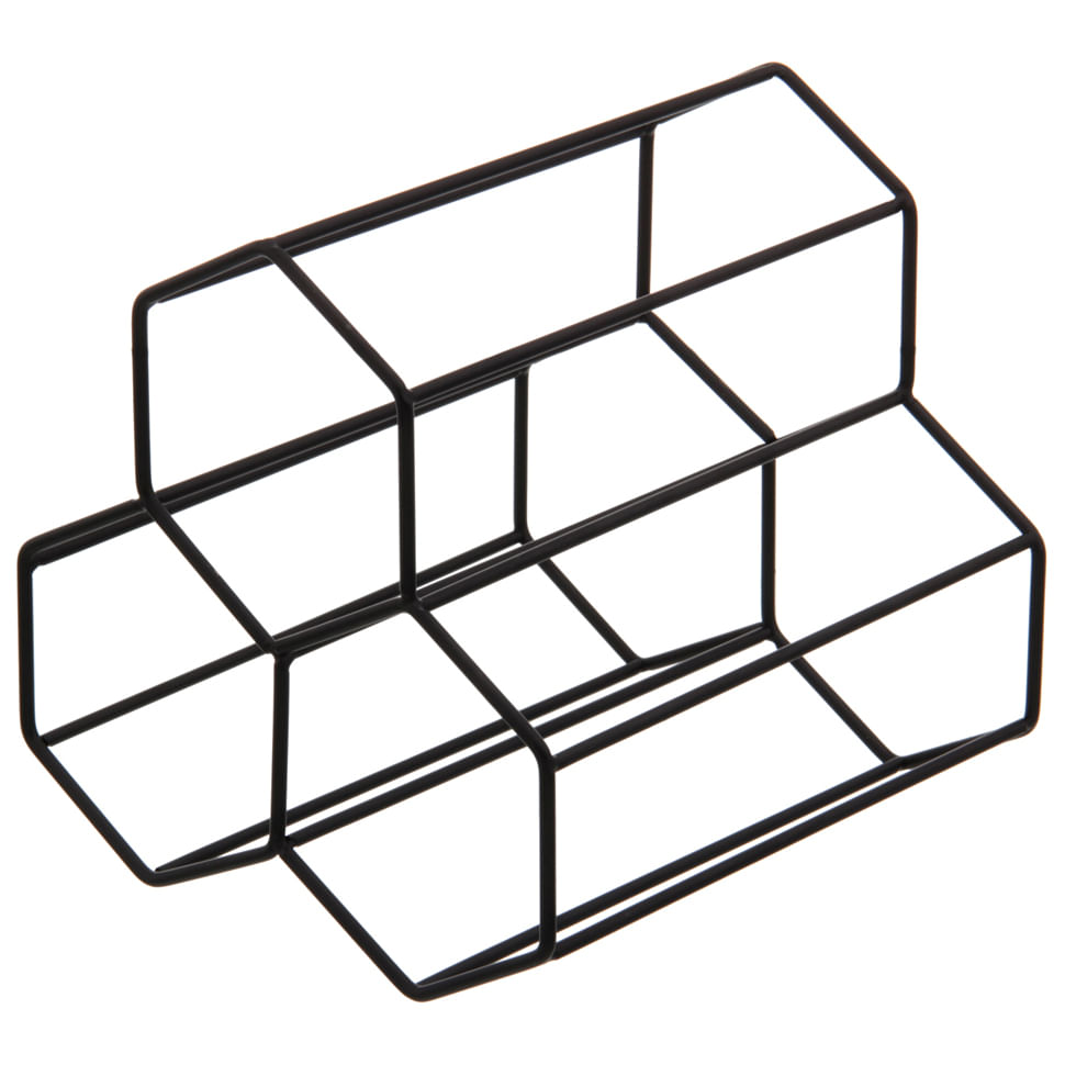 PRETO - PORTA-GARRAFAS PARA 3 STRUCTURE HEX
