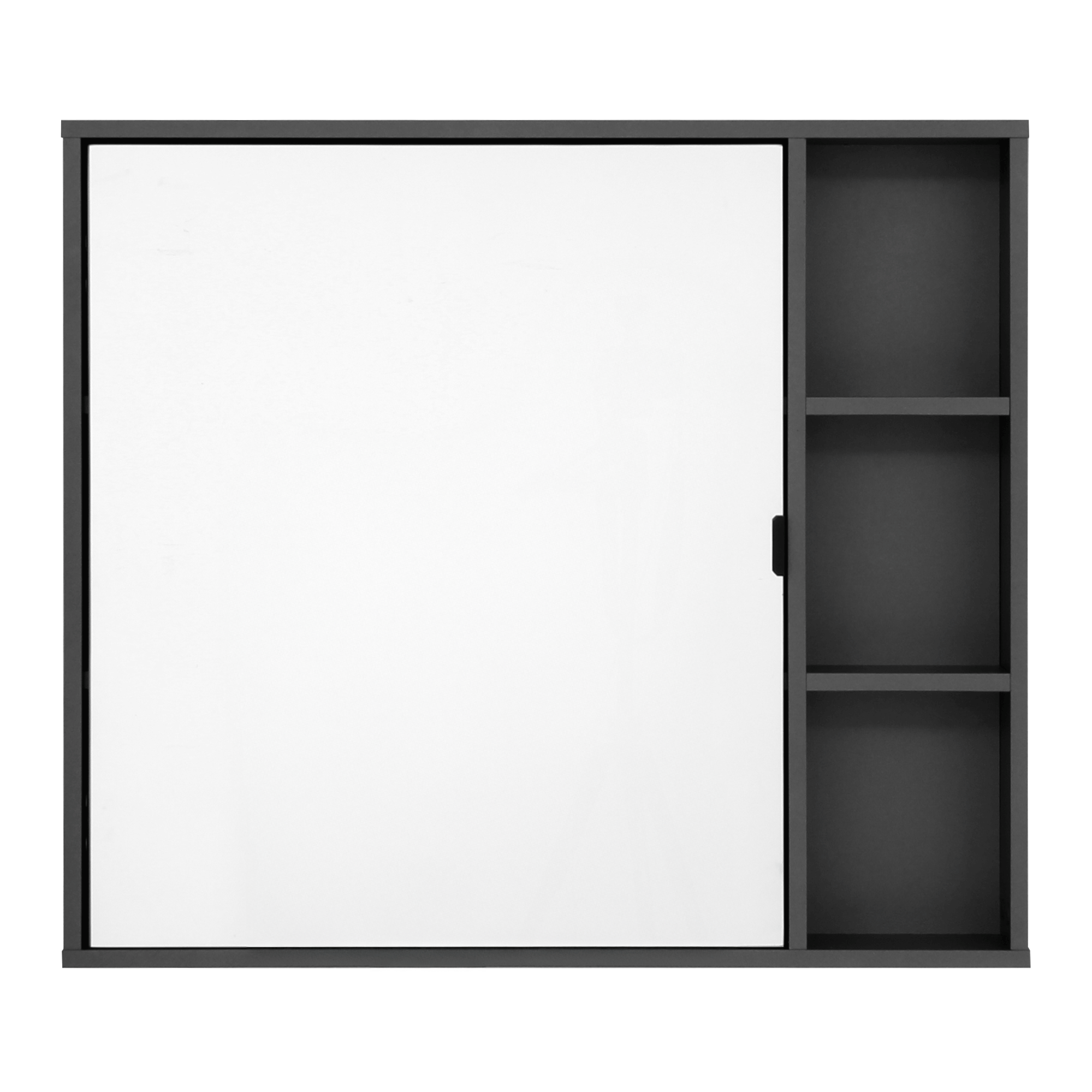 ARMÁRIO DE BANHEIRO COM ESPELHO 1 PORTA 80 CM X 70 CM SLEEK