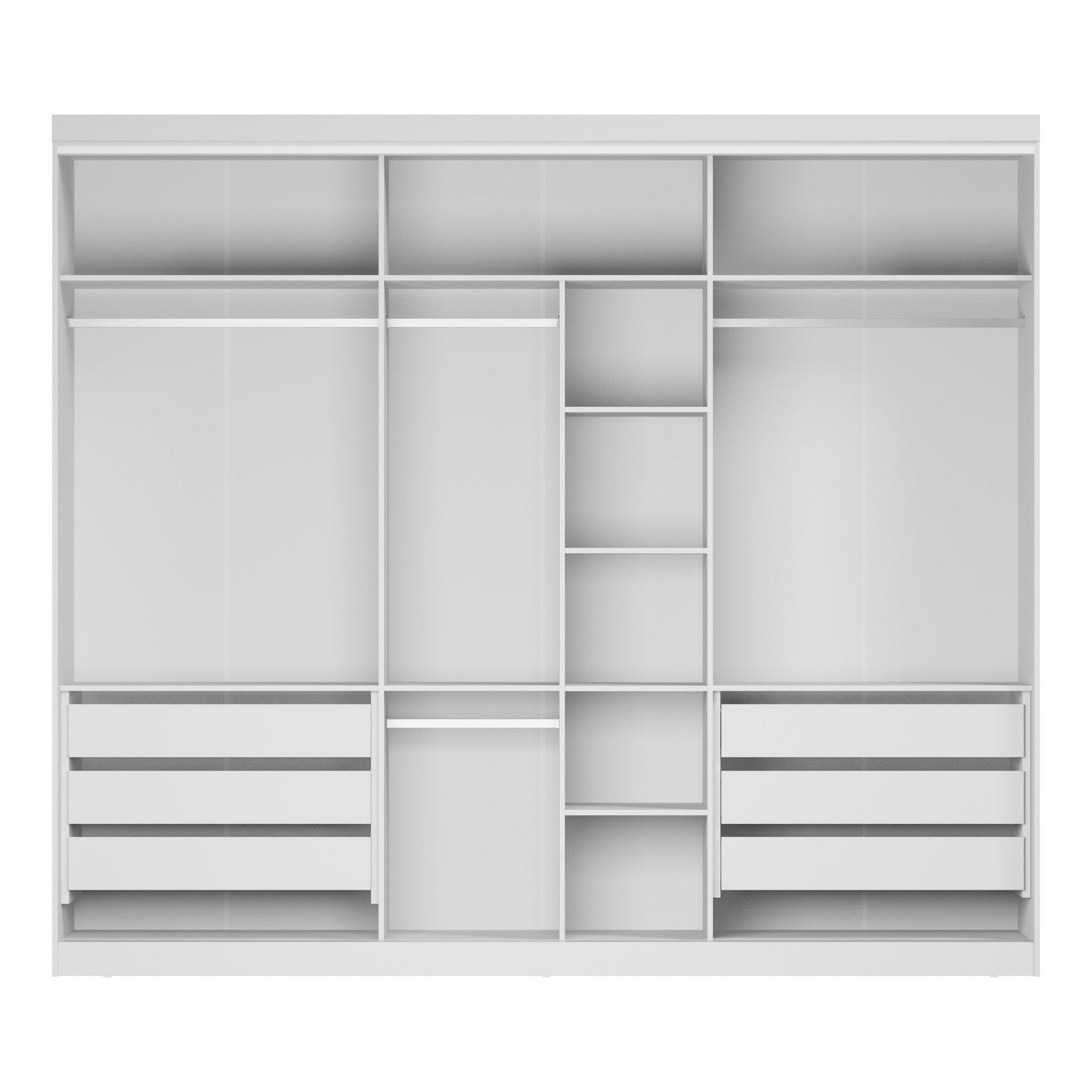 ESTRUTURA DE GUARDA-ROUPA 3 PORTAS FRIZ
