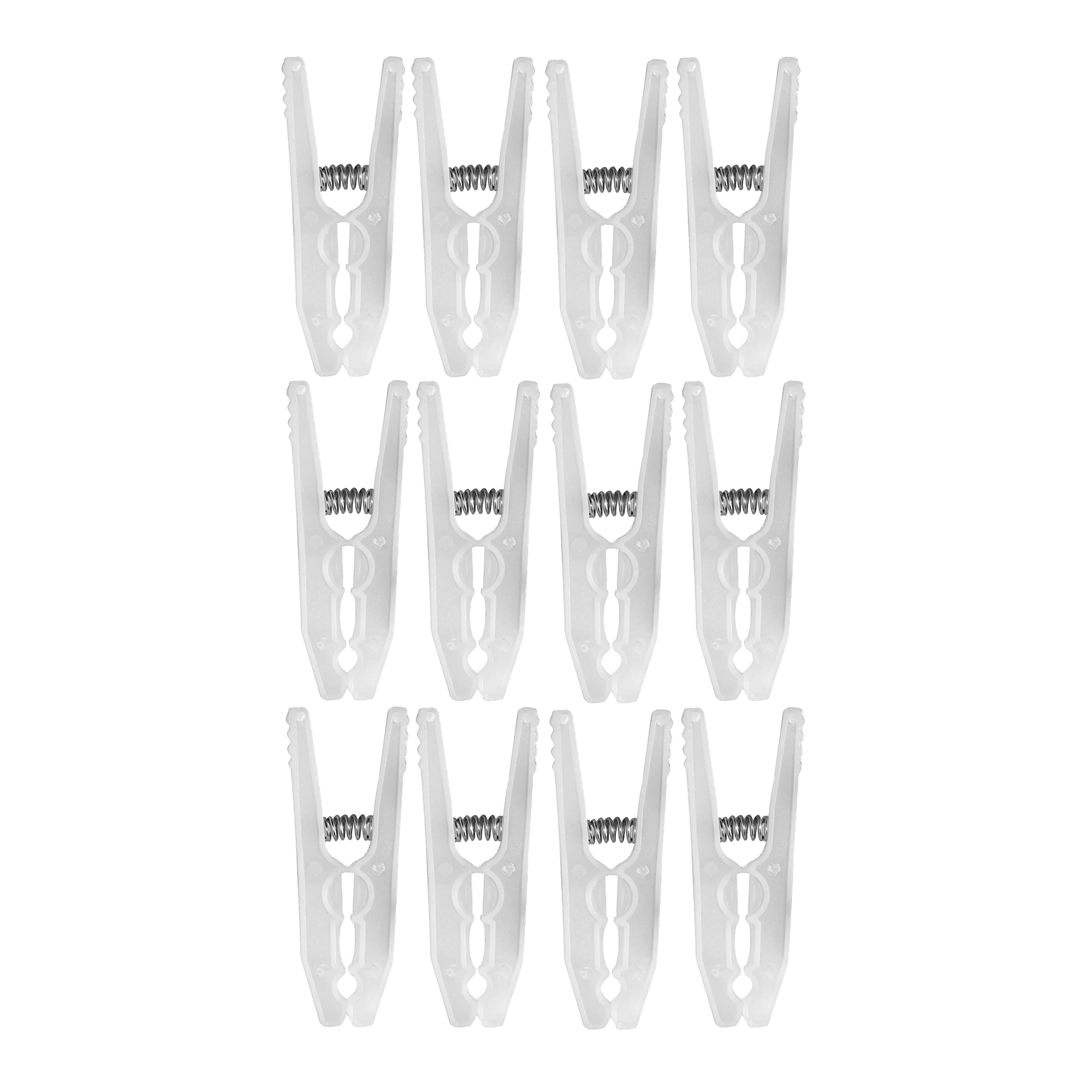 BRANCO TRANSLUCIDO - PRENDEDOR CONJUNTO COM 12 PEÇAS TWIG