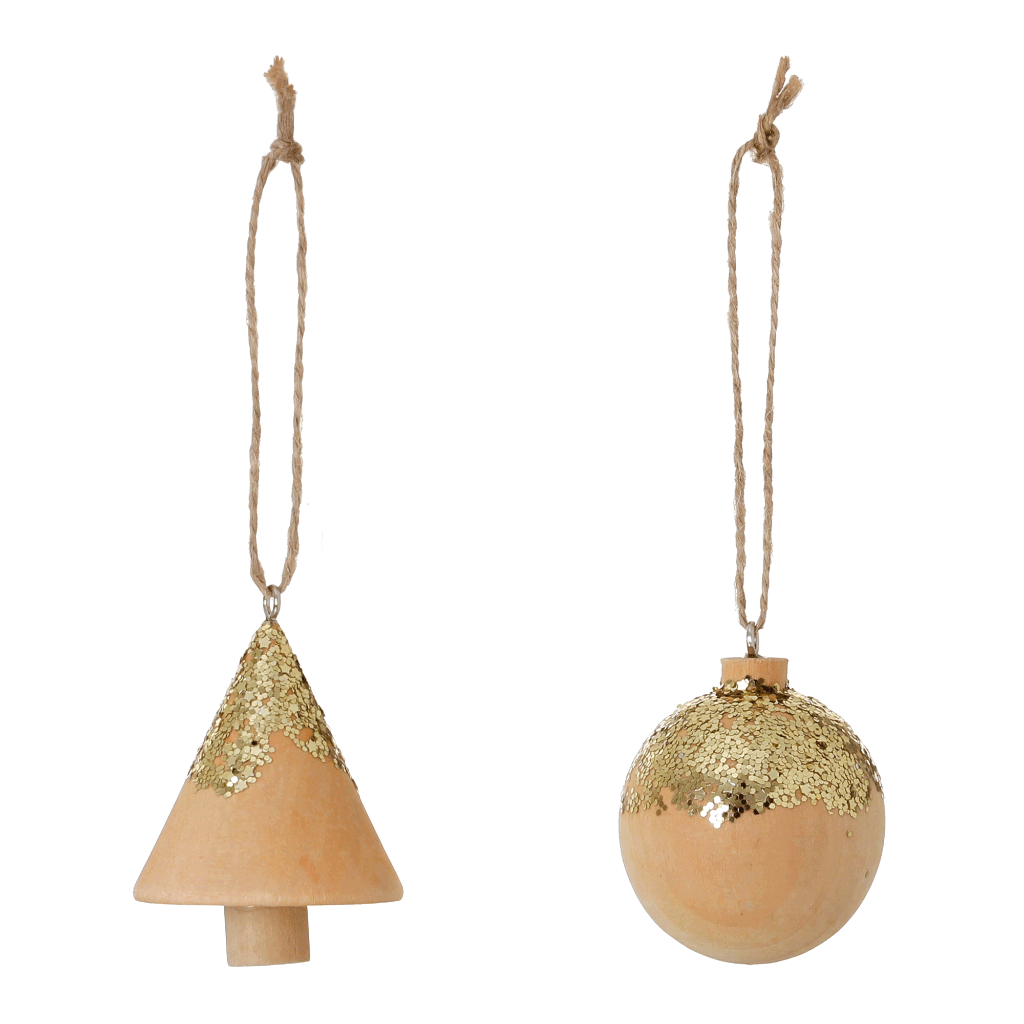 KIT COM 2 PINGENTES ÁRVORE E BOLA VILAREJO NOEL