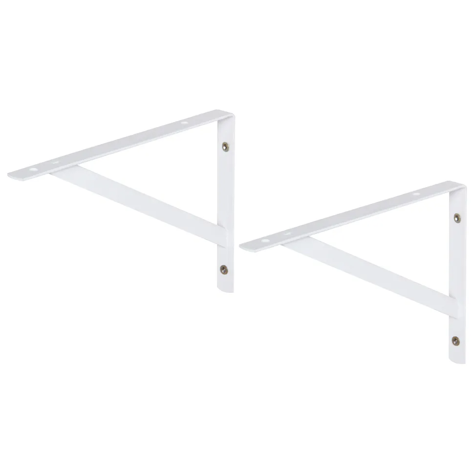 BRANCO - SUPORTE PARA PRATELEIRA COM 2 PEÇAS MAINS