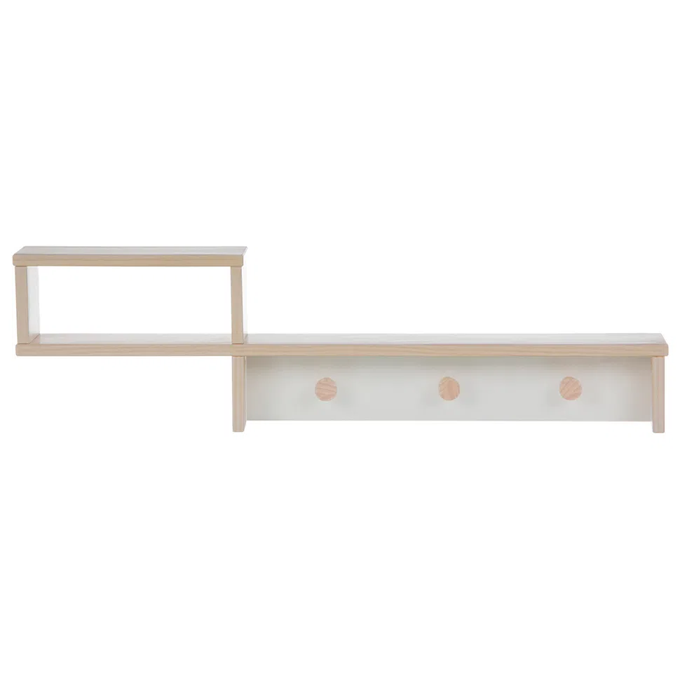 PRATELEIRA COM GANCHOS 28 CM X 1 M X 12 CM TUDOJUNTO