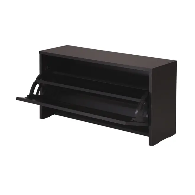 SAPATEIRA EMPILHÁVEL 1 PORTA BASCULANTE BOOZ - PRETO - Foto 4