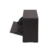 SAPATEIRA EMPILHÁVEL 1 PORTA BASCULANTE BOOZ - PRETO - Foto 5