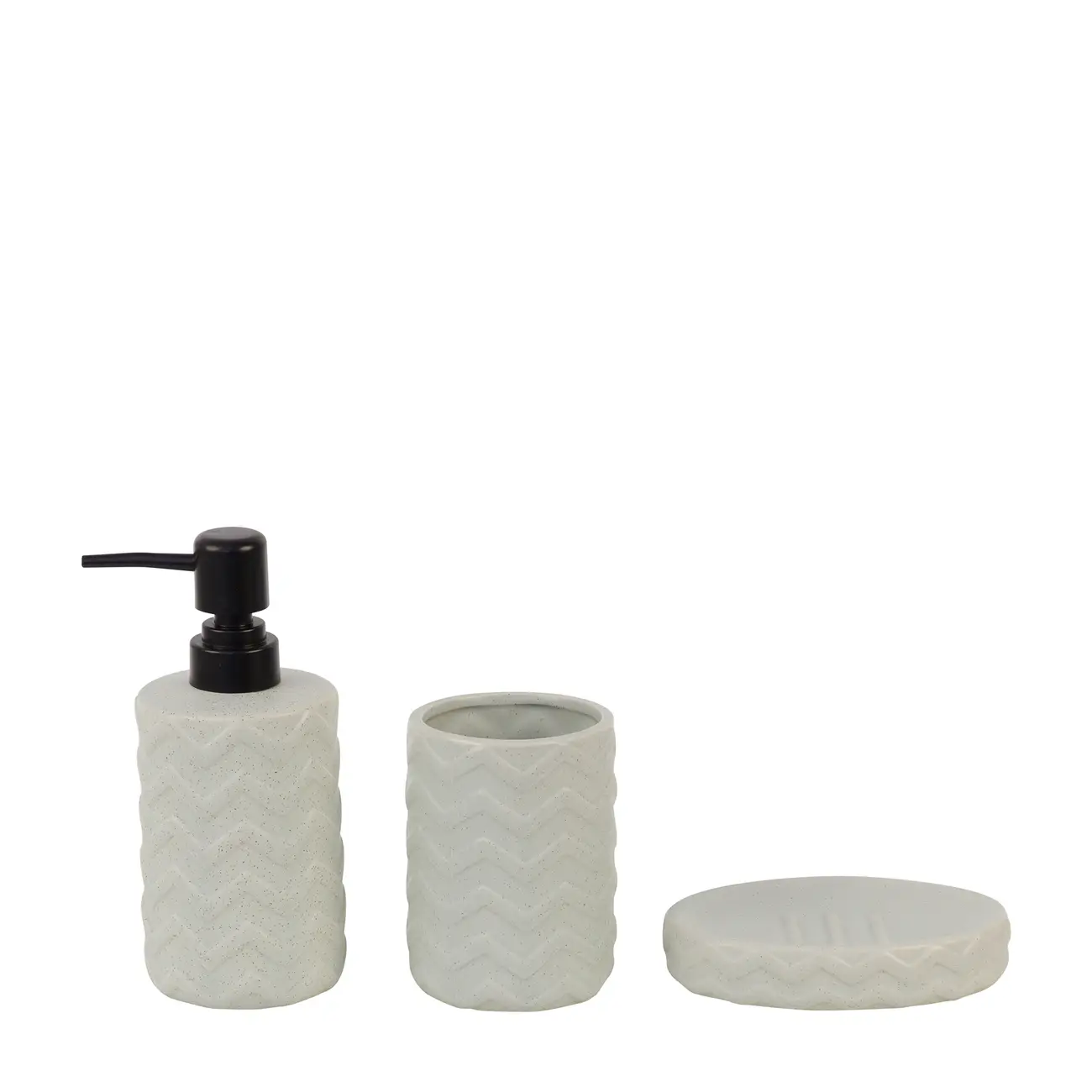 KIT BANCADA 3 PEÇAS GEO WAVES - BRANCO/PRETO - Foto 1
