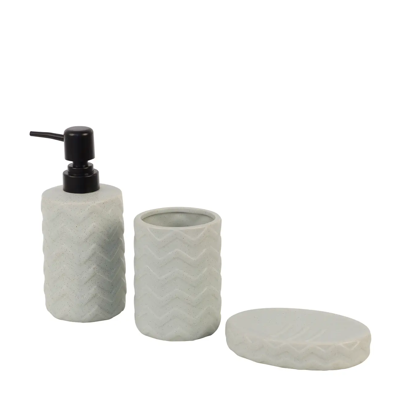 KIT BANCADA 3 PEÇAS GEO WAVES - BRANCO/PRETO - Foto 2