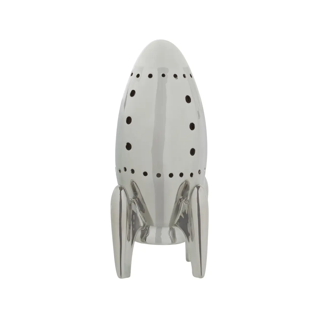 ADORNO MESA LED 19 CM COSMO NAVE - BRANCO/PRATA - Foto 1