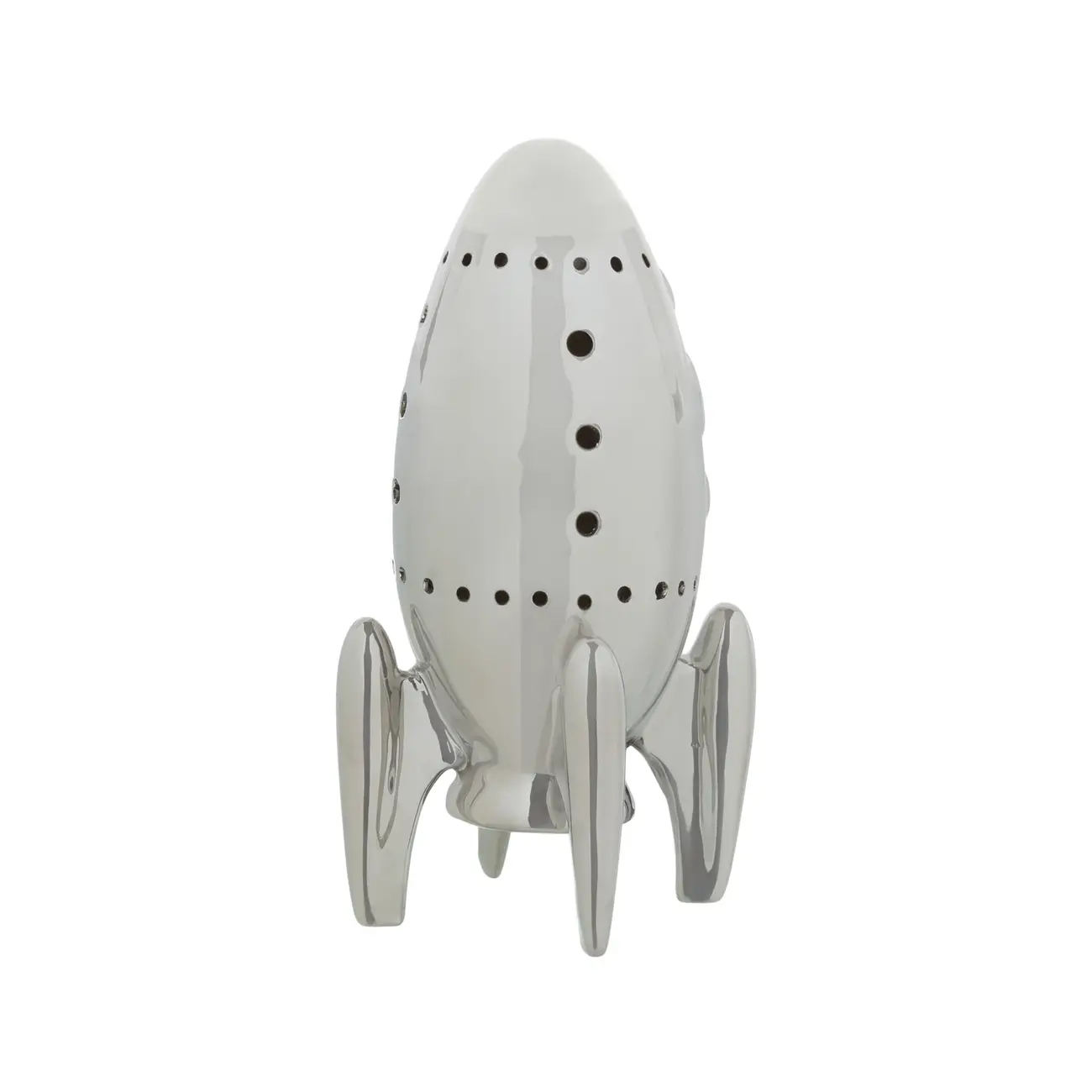 ADORNO MESA LED 19 CM COSMO NAVE - BRANCO/PRATA - Foto 2