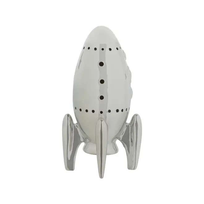 ADORNO MESA LED 19 CM COSMO NAVE - BRANCO/PRATA - Foto 3