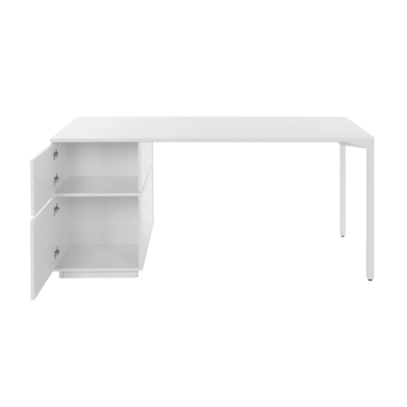 QUADRIA ESTAÇÃO TRABALHO 4 PORTAS 1,60 M X 80 CM - BRANCO/BRANCO - Foto 5