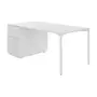 QUADRIA ESTAÇÃO TRABALHO 4 PORTAS 1,60 M X 80 CM - BRANCO/BRANCO - Foto 10