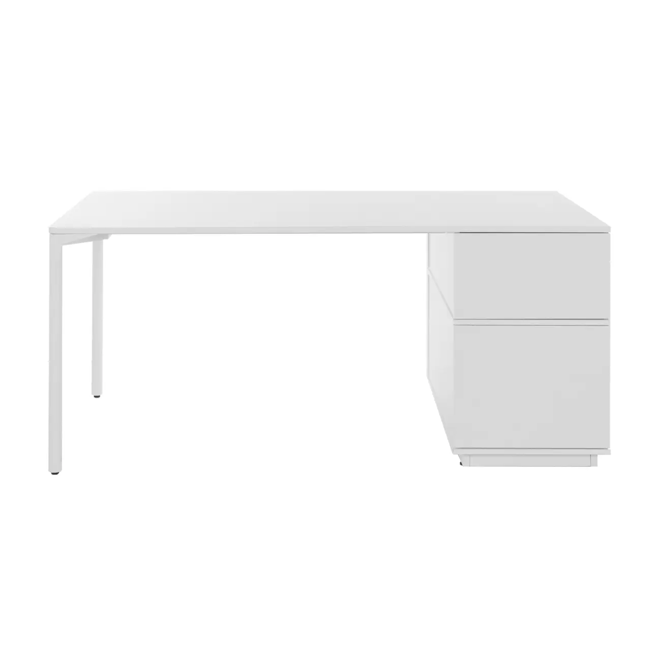 QUADRIA ESTAÇÃO TRABALHO 4 PORTAS 1,60 M X 80 CM - BRANCO/BRANCO - Foto 12