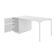 QUADRIA ESTAÇÃO TRABALHO 4 PORTAS 1,60 M X 80 CM - BRANCO/BRANCO - Foto 14