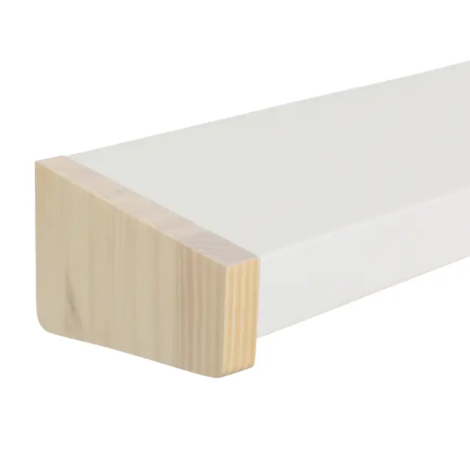 PRATELEIRA 9 CM X 80 CM X 15 CM SNATCH - BRANCO/NATURAL WASHED - Foto 6