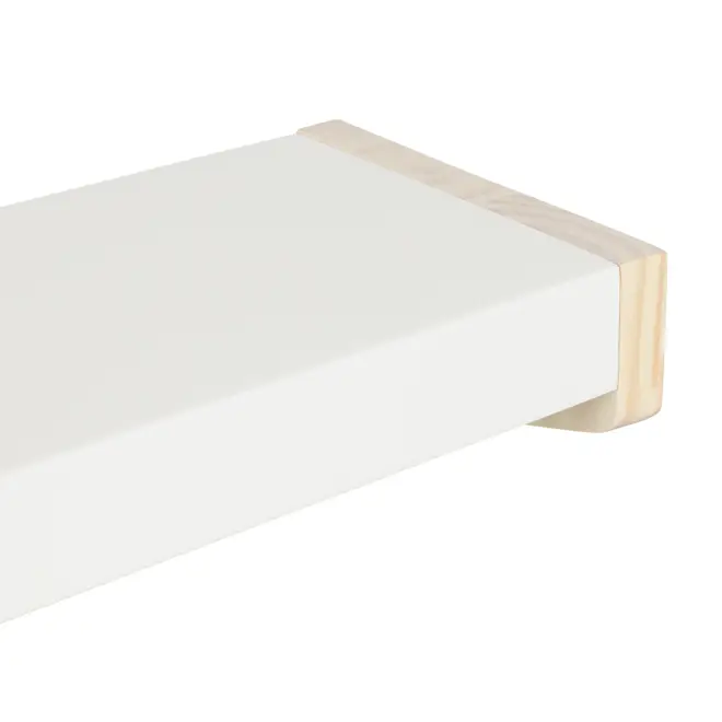 PRATELEIRA 9 CM X 80 CM X 15 CM SNATCH - BRANCO/NATURAL WASHED - Foto 7
