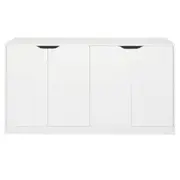 BUFFET 4 PORTAS 1,36 M X 40 CM WINK - BRANCO/BRANCO - Foto 1