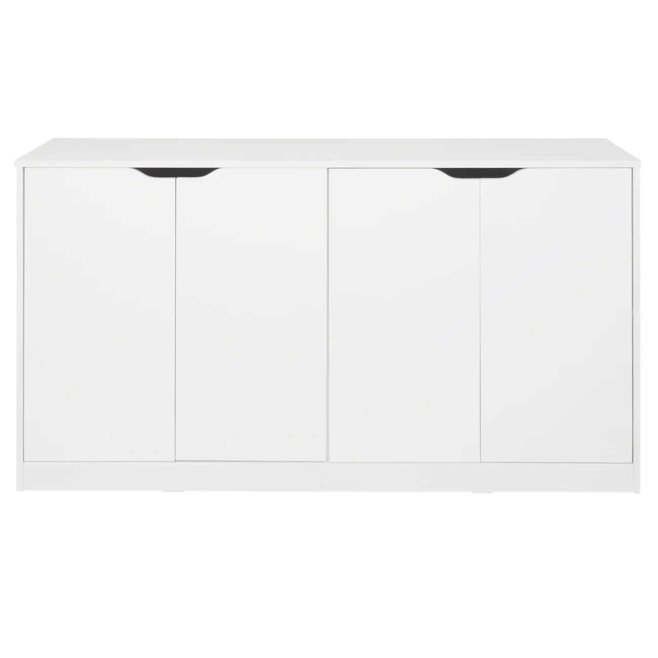 BUFFET 4 PORTAS 1,36 M X 40 CM WINK - BRANCO/BRANCO - Foto 1