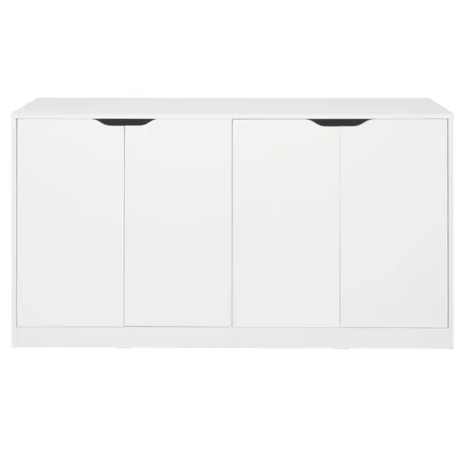 BUFFET 4 PORTAS 1,36 M X 40 CM WINK - BRANCO/BRANCO - Foto 1