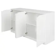 BUFFET 4 PORTAS 1,36 M X 40 CM WINK - BRANCO/BRANCO - Foto 2