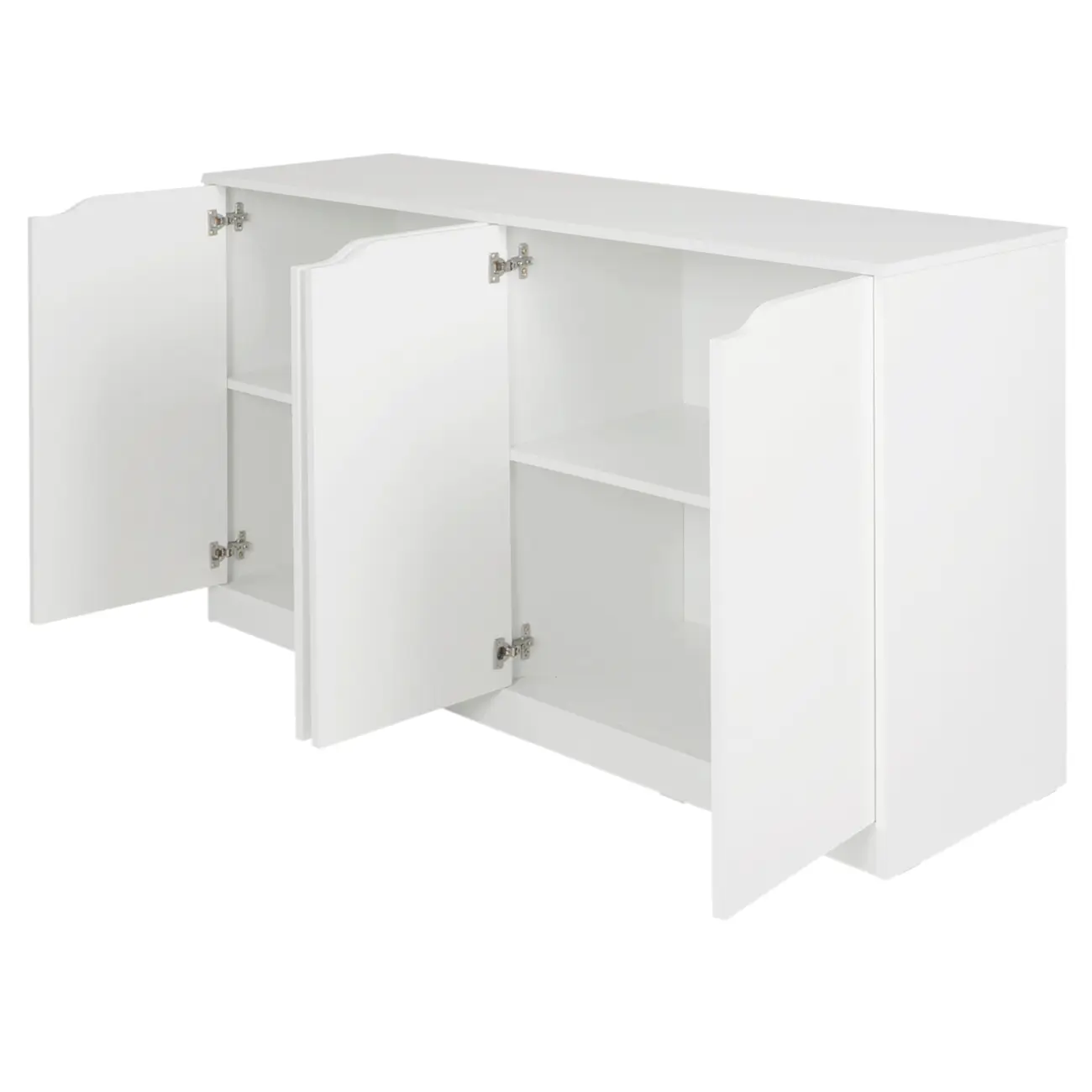 BUFFET 4 PORTAS 1,36 M X 40 CM WINK - BRANCO/BRANCO - Foto 2