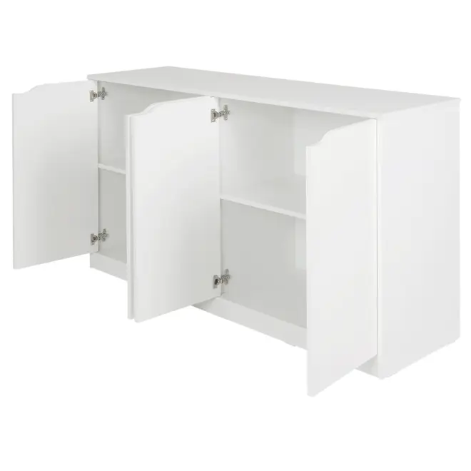 BUFFET 4 PORTAS 1,36 M X 40 CM WINK - BRANCO/BRANCO - Foto 2