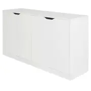 BUFFET 4 PORTAS 1,36 M X 40 CM WINK - BRANCO/BRANCO - Foto 3