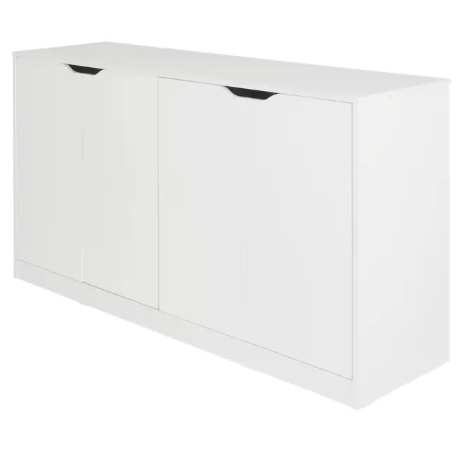 BUFFET 4 PORTAS 1,36 M X 40 CM WINK - BRANCO/BRANCO - Foto 3