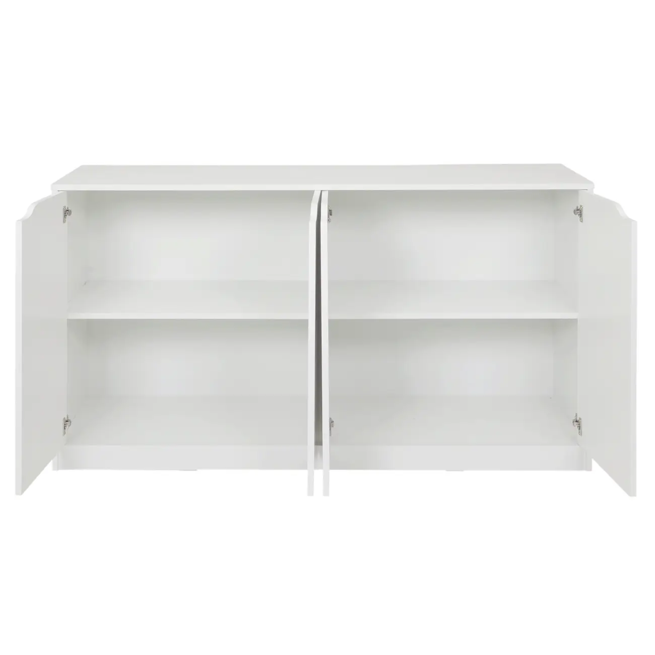BUFFET 4 PORTAS 1,36 M X 40 CM WINK - BRANCO/BRANCO - Foto 5