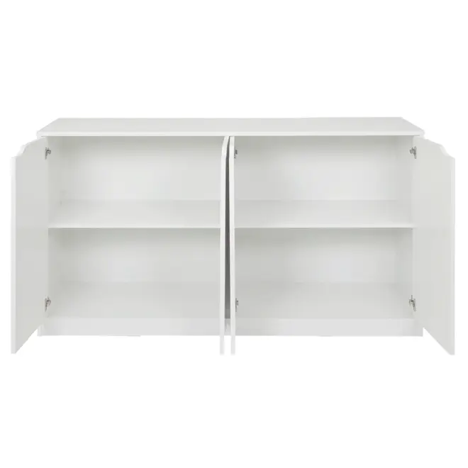 BUFFET 4 PORTAS 1,36 M X 40 CM WINK - BRANCO/BRANCO - Foto 5