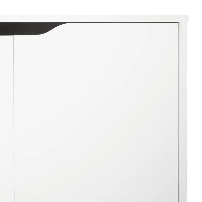 BUFFET 4 PORTAS 1,36 M X 40 CM WINK - BRANCO/BRANCO - Foto 6