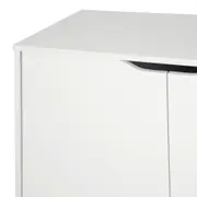 BUFFET 4 PORTAS 1,36 M X 40 CM WINK - BRANCO/BRANCO - Foto 8
