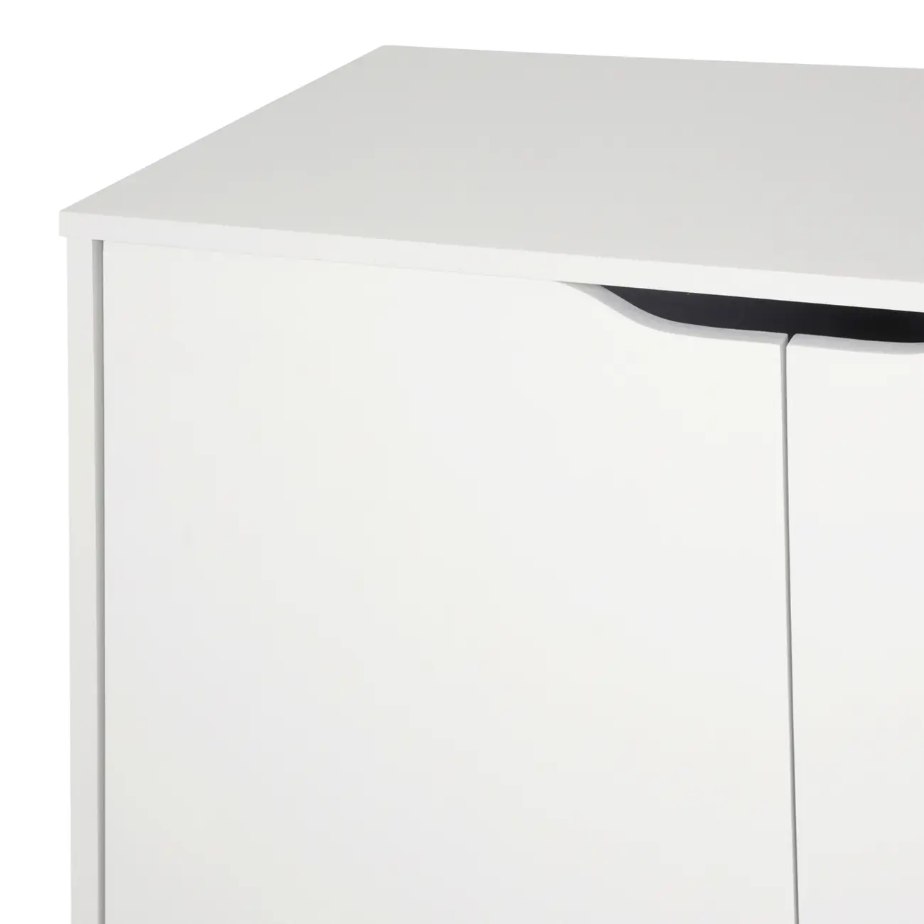 BUFFET 4 PORTAS 1,36 M X 40 CM WINK - BRANCO/BRANCO - Foto 8
