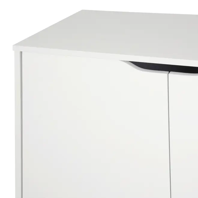BUFFET 4 PORTAS 1,36 M X 40 CM WINK - BRANCO/BRANCO - Foto 8