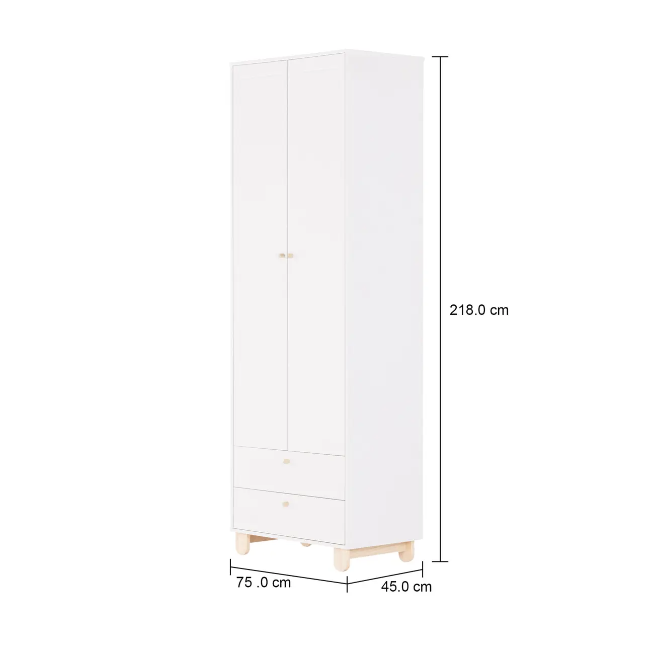 GUARDA-ROUPA INFANTIL 2 PORTAS/2 GAVETAS SWEET - BRANCO/PINUS NATURAL - Foto 30