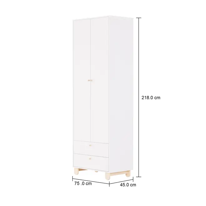 GUARDA-ROUPA INFANTIL 2 PORTAS/2 GAVETAS SWEET - BRANCO/PINUS NATURAL - Foto 30