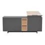 MESA COM BALCÃO 1 PORTA BASCULANTE/1 GAVETA 1,60 M X 1,60 M ALETA - KONKRET/OAK TAMMI - Foto 2