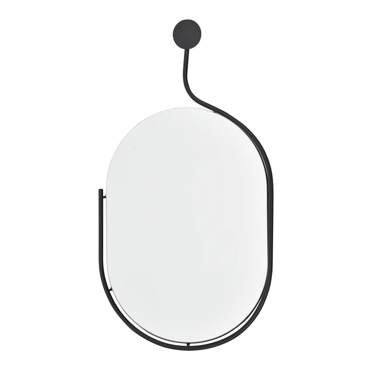 ESPELHO 37 CM X 69 CM HOOK - PRETO - Foto 1