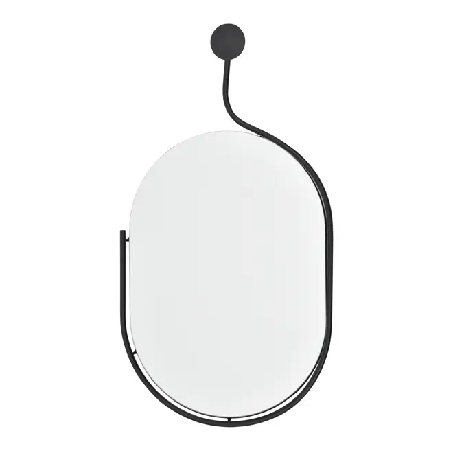 ESPELHO 37 CM X 69 CM HOOK - PRETO - Foto 1