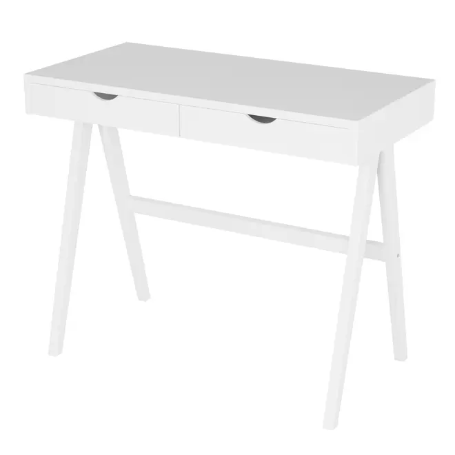 ESCRIVANINHA 2 GAVETAS 90 CM X 45 CM CRAB - BRANCO - Foto 2