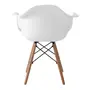 CADEIRA COM BRAÇOS EASY WOOD - FAIA/BRANCO - Foto 5